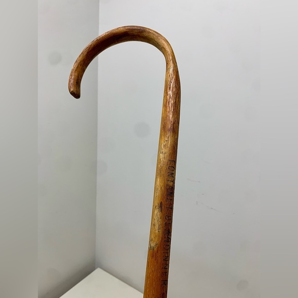 Antique 77th Nevins Twp 4-H Fontanet Bean Dinner Cane Walking Stick - Picture 2 of 16